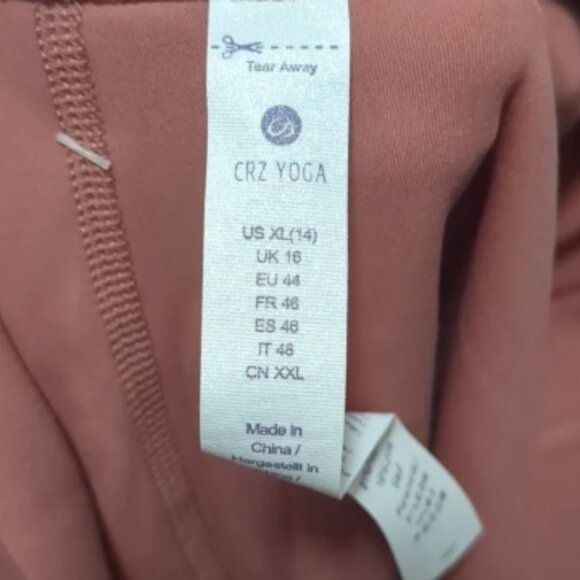 🆕 CRZ YOGA Capri Legging SZ XL 14 Dusty Rose New NWT Shorts - Picture 4 of 5
